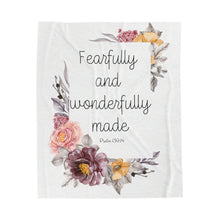 Load image into Gallery viewer, Fearfully and Wonderfully Made  Plush Blanket
