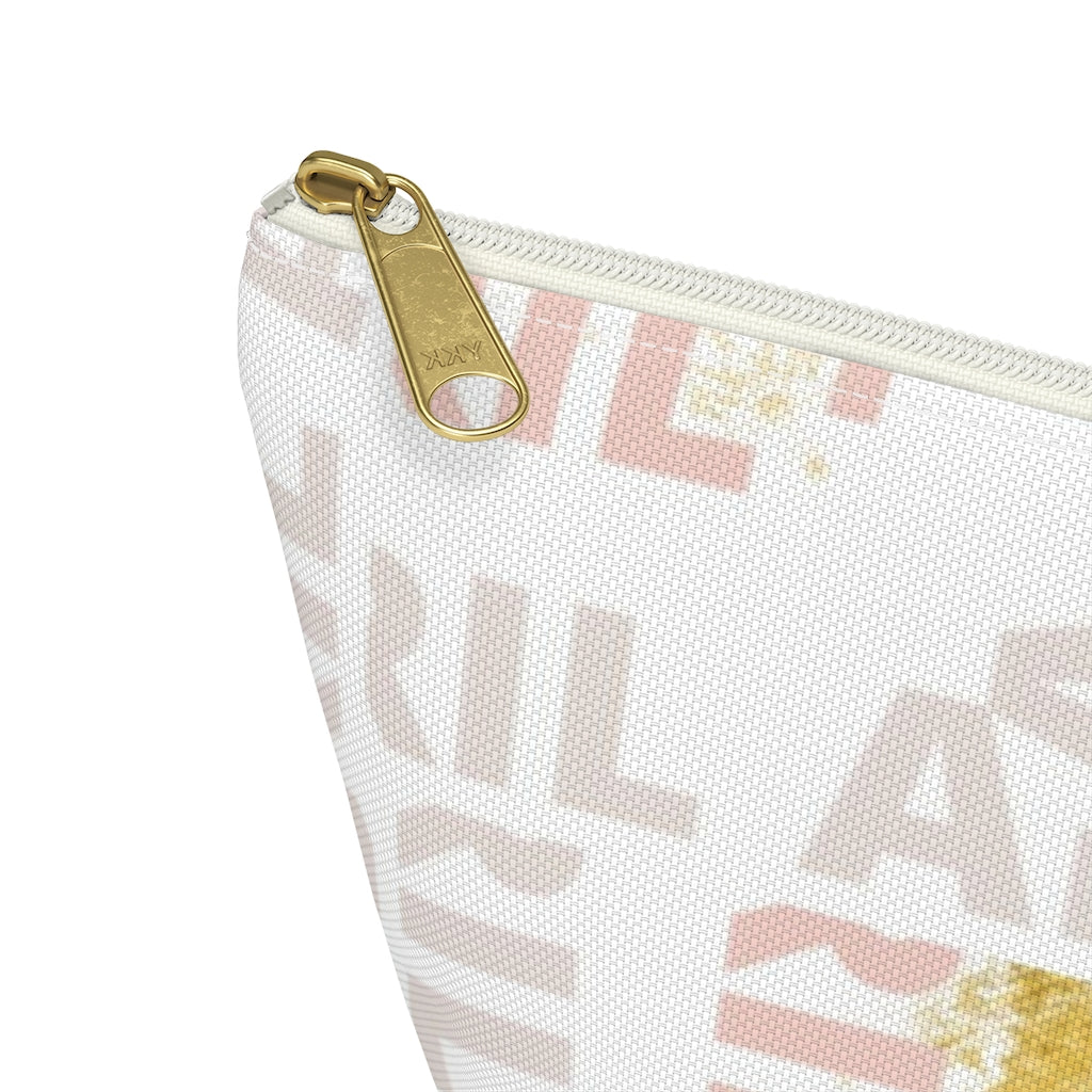 A Touch of Blush and Gold Accessory Pouch